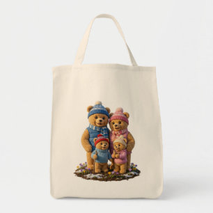 Sac fourre-tout Famille d'oursons cosy givrés Ca