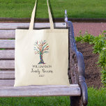 Sac fourre-tout Family Reunion Family Tree<br><div class="desc">Ces Sacs fourre-tout de la Réunion familiale sont décorés d'un arbre généalogique en mosaïque aux couleurs de l'arc-en-ciel. Customisez-les avec votre nom de famille et l'année. Parce que nous créons notre propre oeuvre,  vous ne trouverez pas cette image exacte d'autres designers. Mosaïque originale et aquarelle © Michele Davies.</div>
