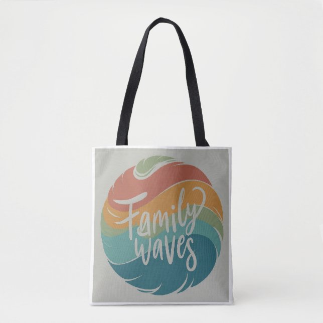 Sac fourre-tout Family Waves (Devant)