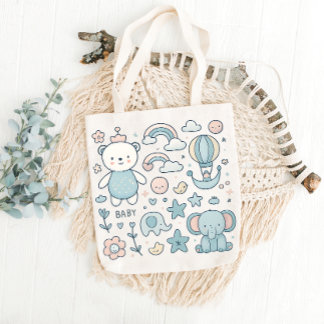 Sac fourre-tout fantaisiste pour baby shower