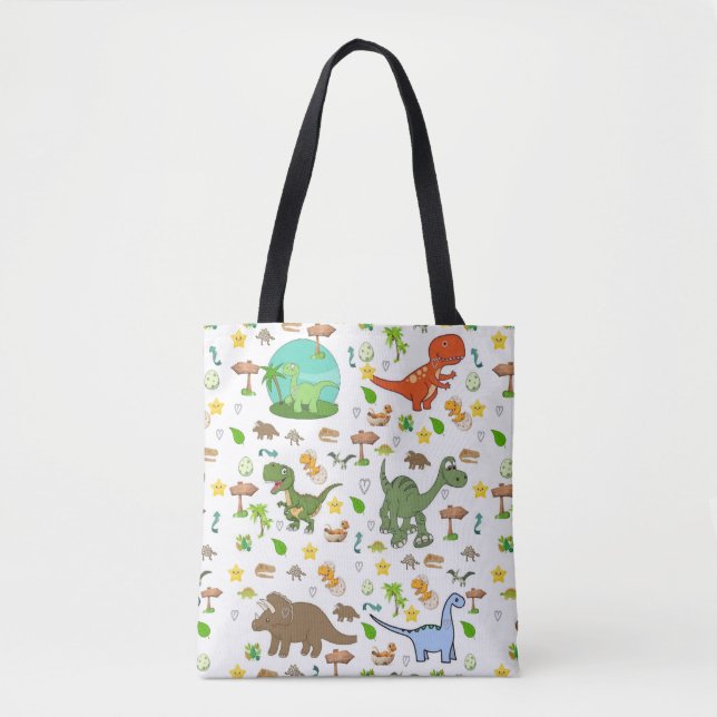 Sac fourre-tout, faune de dinosaure mignon (Devant)