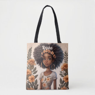 Sac fourre-tout féminin afro-américain personnalis