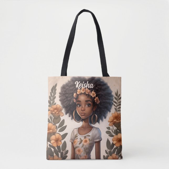 Sac fourre-tout féminin afro-américain personnalis (Devant)