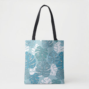 sac fourre-tout feuille bleu