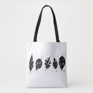 Sac fourre-tout Feuilles mortes à l'encre estompée