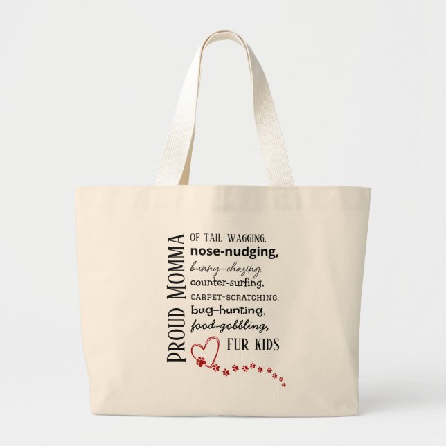 Sac fourre-tout fière maman de chat et chien (Devant)