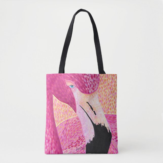 Sac fourre-tout flamant rose pamplemousse (Devant)