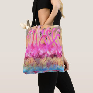 Sac fourre-tout Flamants roses roses