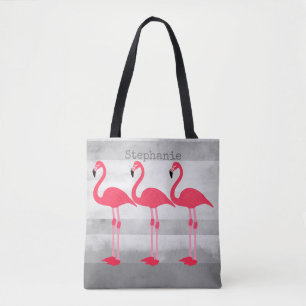 sac fourre-tout flamingo rose personnalisé personn