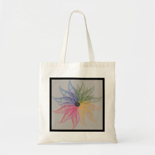 Sac fourre-tout - Fleur de plumes colorées