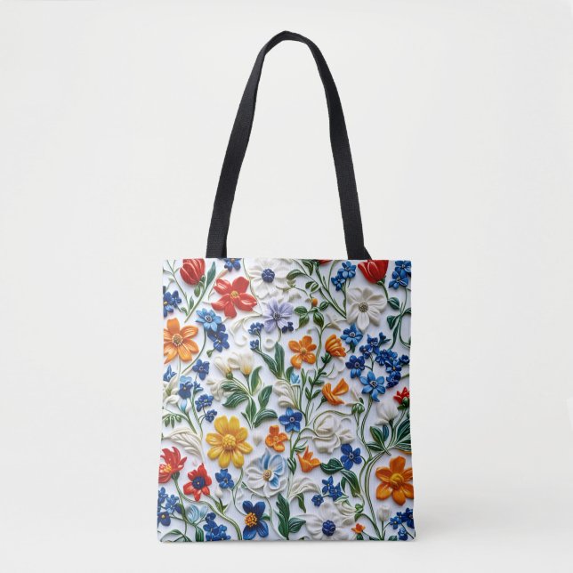 Sac fourre-tout Fleur de secours | Design floral é (Devant)