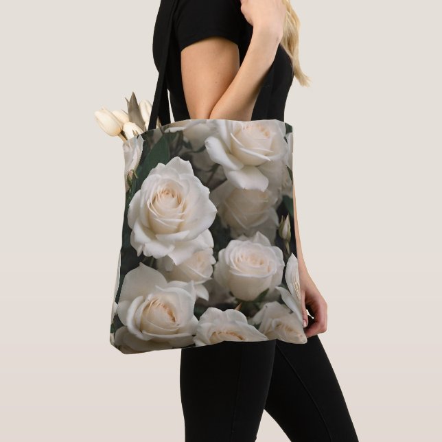 Sac fourre-tout Fleur personnalisé à 2 faces (De près)