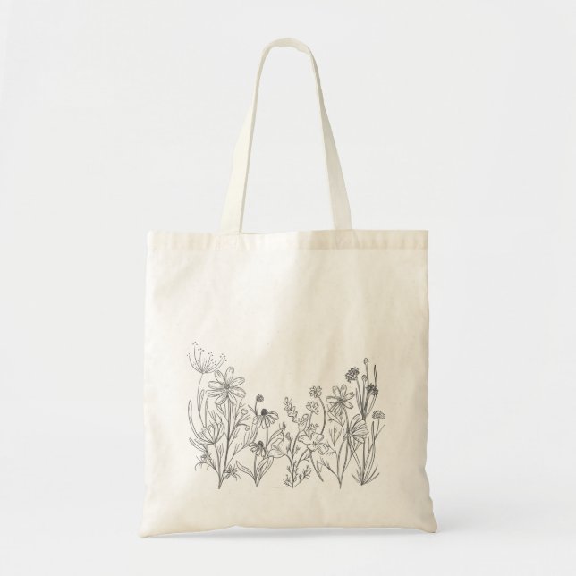 Sac fourre-tout fleur sauvage (Devant)