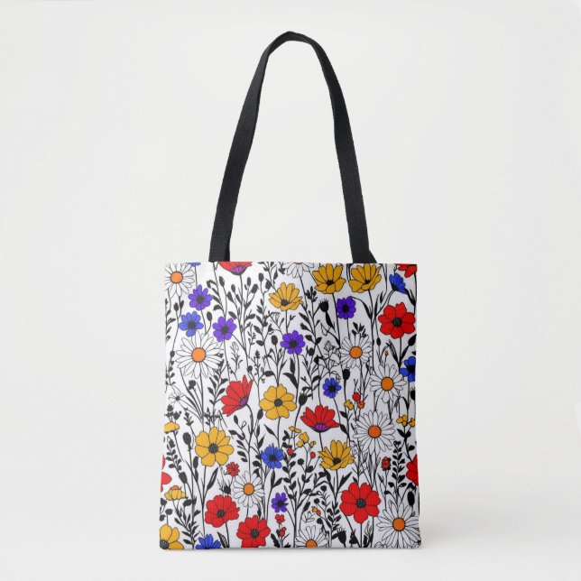 Sac fourre-tout fleur sauvage (Devant)