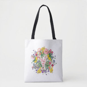 Sac fourre-tout fleur sauvage en fleurs colorées