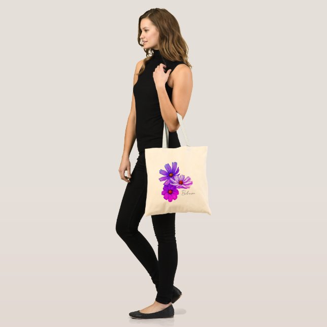 Sac fourre-tout - fleurs de cosmos (Devant (modèle))