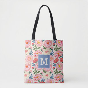Sac fourre-tout Fleurs de Pivoine Rosé
