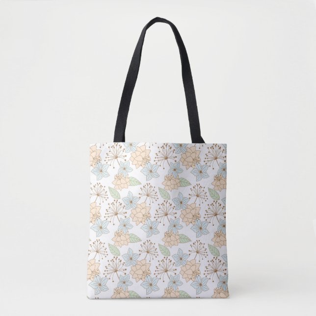 sac fourre-tout fleurs de printemps (Devant)