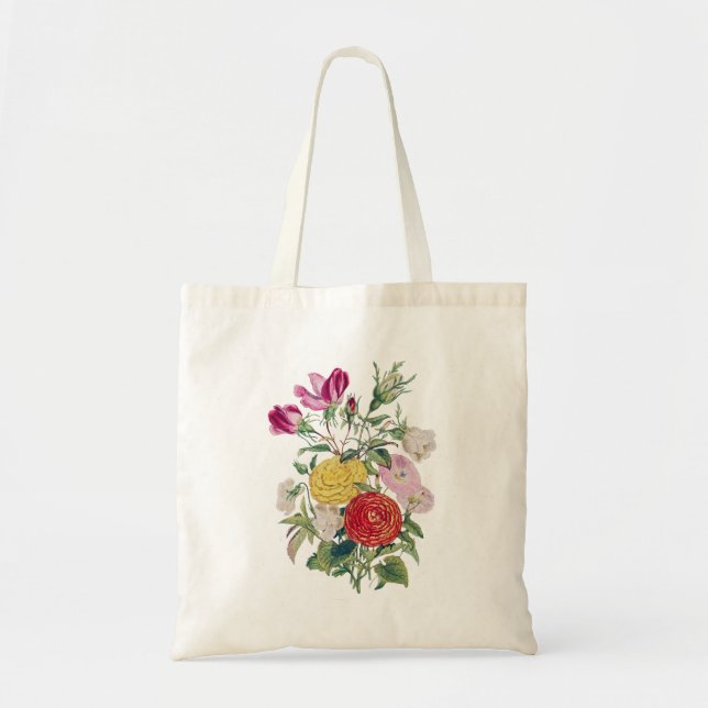 Sac fourre-tout Fleurs vintages III (Devant)