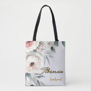 Sac fourre-tout floral à aquarelle Eucalyptus & Pi