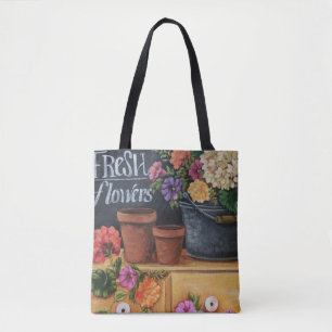 Sac fourre-tout floral à beaux-arts "de fleurs