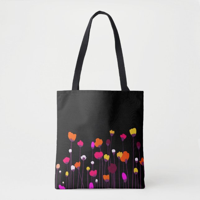 Sac fourre-tout floral abstrait | Fleur moderne co (Devant)