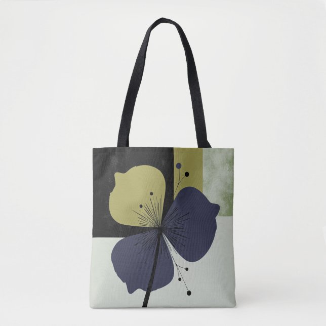 Sac fourre-tout floral abstrait – Rythme de couleu (Devant)