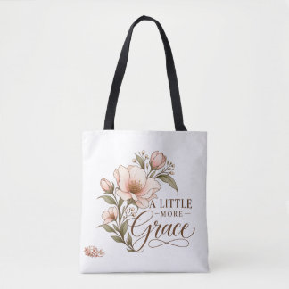 Sac fourre-tout floral aquarelle "Un peu plus de g