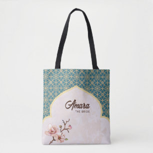 Sac fourre-tout floral arabesque élégant   sarcell