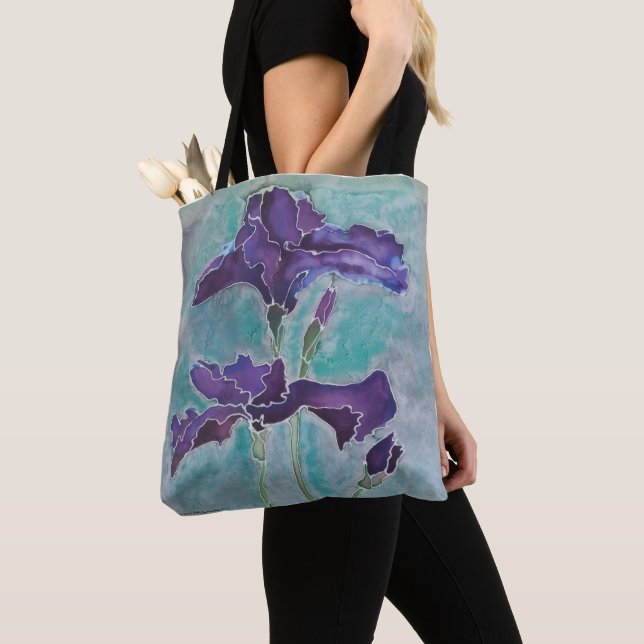 Sac fourre-tout floral avec Iris barbu  (De près)