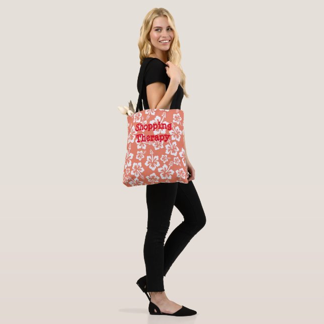 Sac fourre-tout Floral blanc (Sur le modèle)