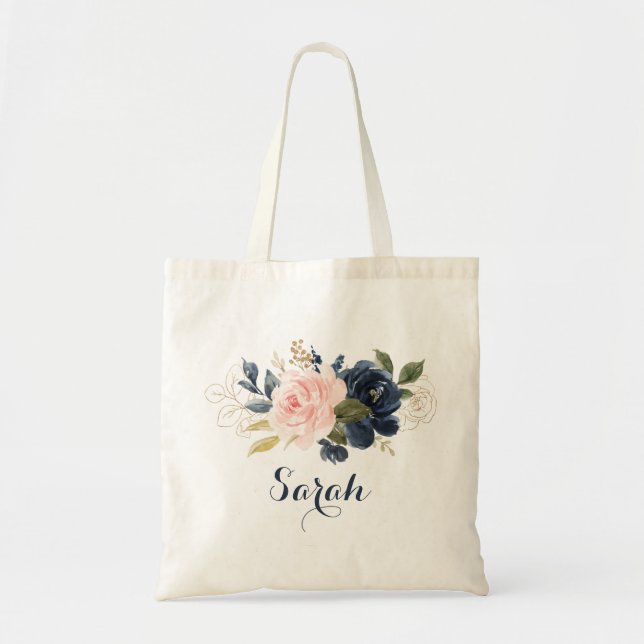 Sac fourre-tout Floral Blush de la marine personna (Devant)
