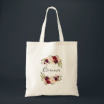 Sac fourre-tout floral coloré de Boho rustique<br><div class="desc">Ce sac fourre-tout de femme de chambre aux couleurs boho est le cadeau mariage idéal pour présenter vos demoiselles d'honneur et vos demoiselles d'honneur à un mariage moderne. Le design se compose de pivoines d'aquarelle rose, violet, rouge et bordeaux, regroupées en d'élégants bouquets avec feuillage vert, inspirant la beauté naturelle....</div>