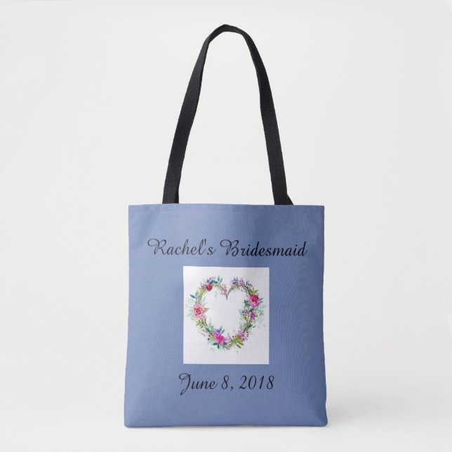 Sac fourre-tout floral de Bridesmaid (Devant)
