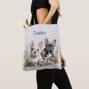 Sac fourre-tout Floral de Chien taureau français