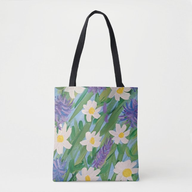 Sac fourre-tout floral de la gloire du matin (Devant)