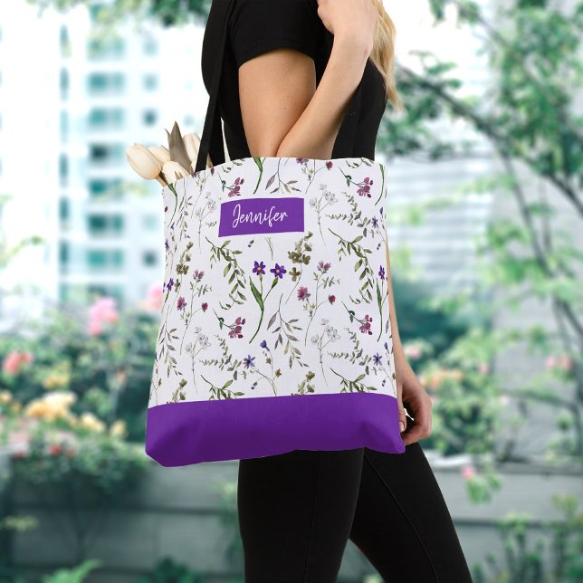 Sac fourre-tout floral de l'aquarelle de printemps (Créateur téléchargé)