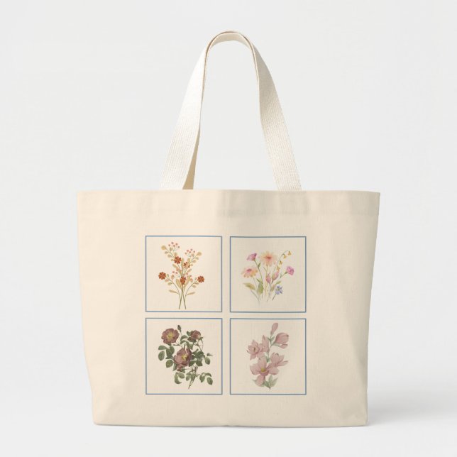 Sac fourre-tout floral de printemps (Devant)