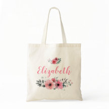 Sac fourre-tout floral fait sur commande