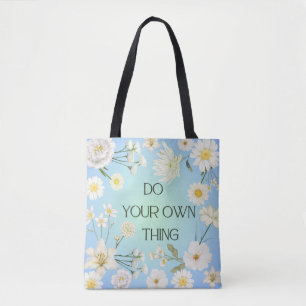 Sac fourre-tout floral inspirant 