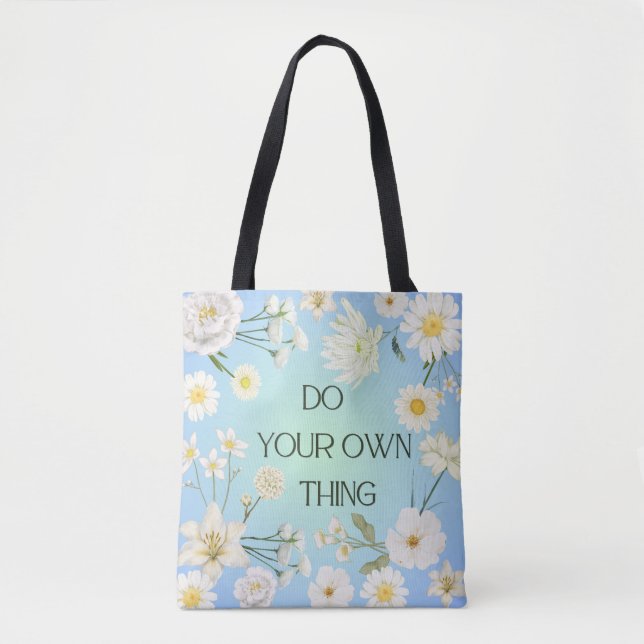 Sac fourre-tout floral inspirant  (Devant)