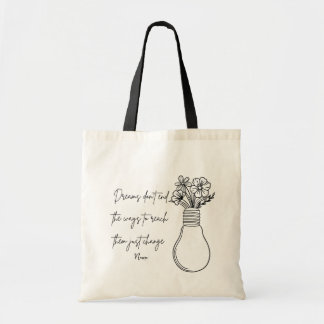 Sac fourre-tout floral inspirant avec ampoule