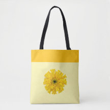 Sac fourre-tout floral jaune