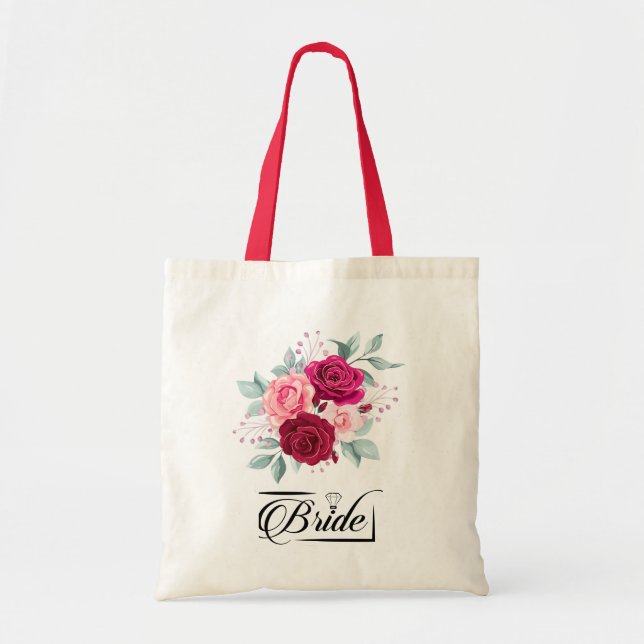 Sac fourre-tout Floral Mariage Bride (Devant)