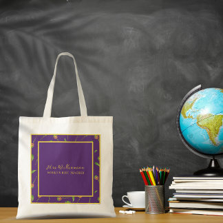 Sac fourre-tout floral moderne brillant de l'ensei