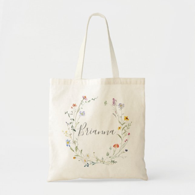 Sac fourre-tout Floral Multicolor sauvage (Devant)