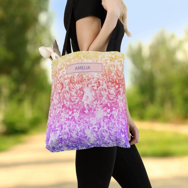 Sac fourre-tout floral pastel art abstrait customi (Créateur téléchargé)