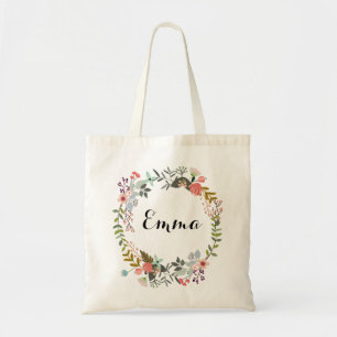 Sac fourre-tout floral personnalisé