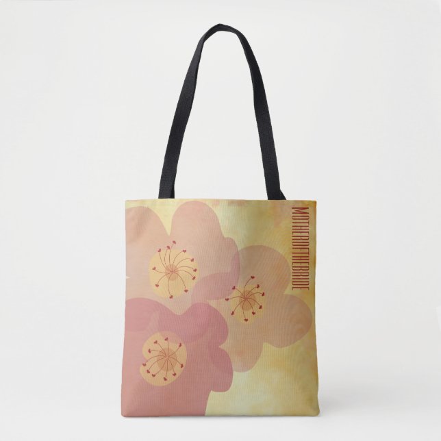 Sac fourre-tout floral pour cadeau de mariage infl (Devant)