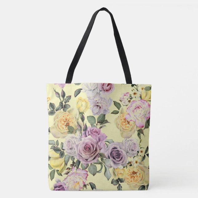 Sac fourre-tout Floral rose (Devant)